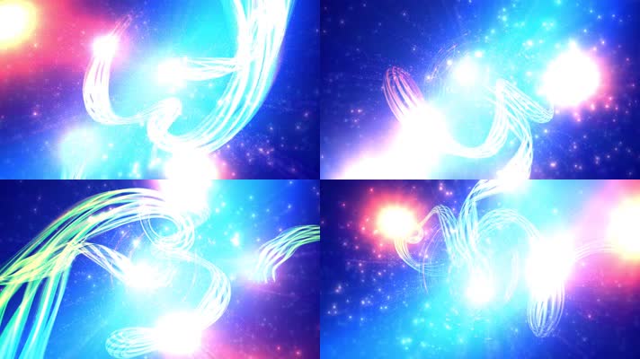 4K星光粒子光线晚会舞台背景动态素材