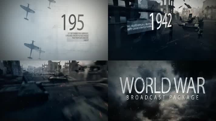 战争纪录片军队战斗剧片头历史AE模板