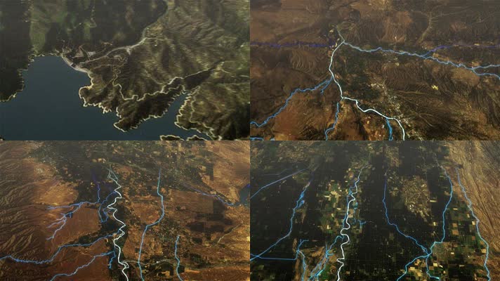 谷歌地球河流三维动画