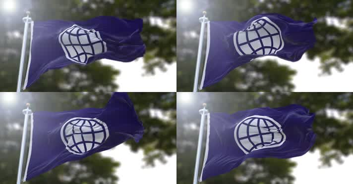 【4K】世界银行旗帜A