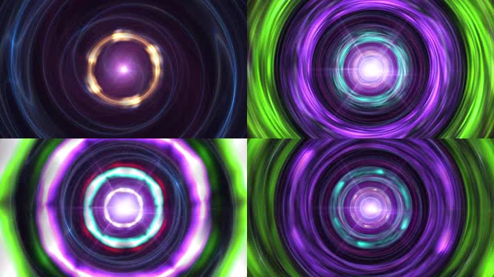 时光隧道粒子光圈舞台背景4K动态素材01