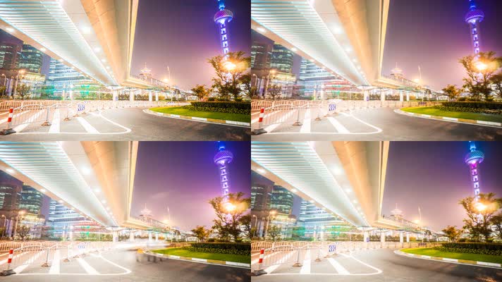  上海 延时摄影 高楼大厦  