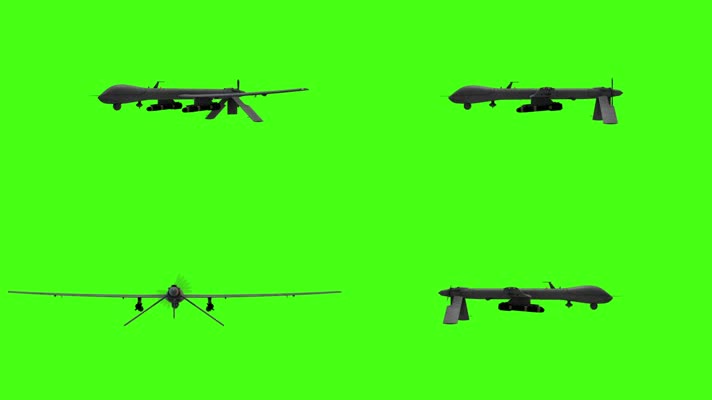 战斗机、绿屏抠图