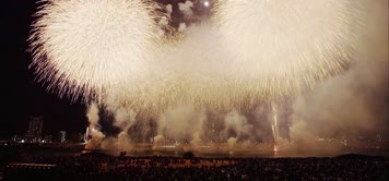 4K城市夜晚烟花焰火燃放