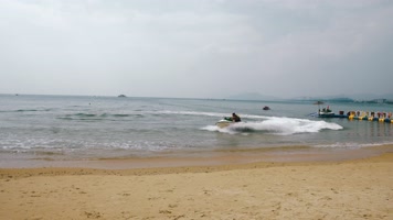 海南天涯海角海边礁石沙滩4K