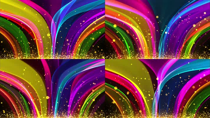 4K彩带舞台背景循环