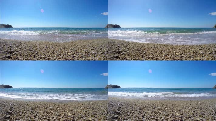 实拍海边海浪视频