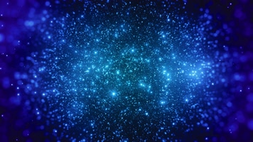 4K蓝色闪烁粒子舞台背景视频