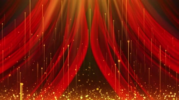 4K大气红绸舞台晚会循环背景