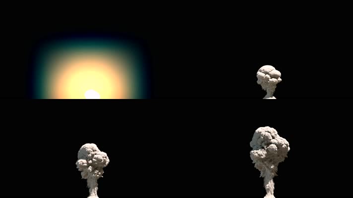 4K 原子弹爆炸烟雾炸弹爆炸冲击波