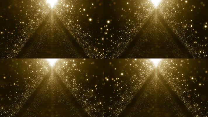 4K金色粒子飘落舞台背景视频 