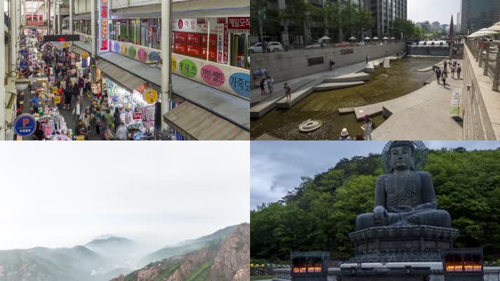 4K韩国首尔城市风景宣传片素材包