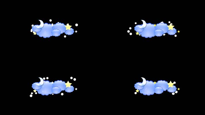 卡通云 卡通星星 儿童节目  