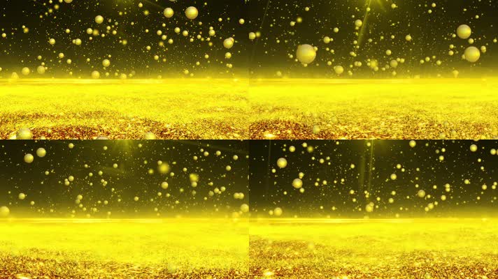 黄色小球粒子上升动态背景