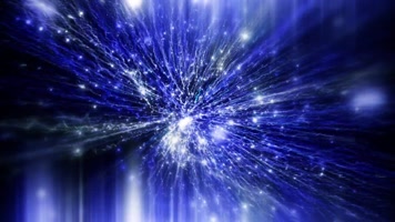 蓝色星光线条发射动态舞台粒子背景