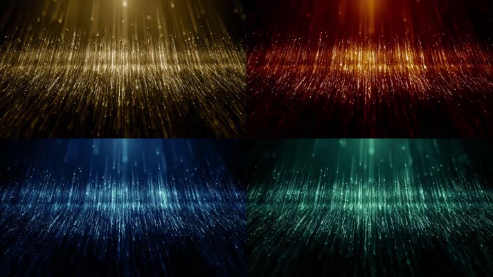 4组4K超清大气金色线条粒子开场典礼背景