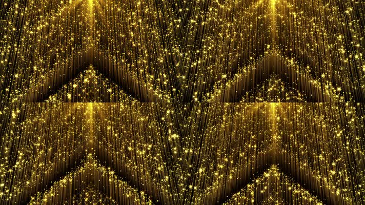 大气金色粒子上升