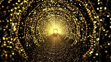 金色粒子星光隧道