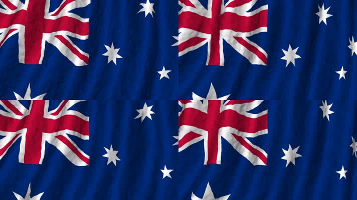 新西兰国旗 动画黑背景 抠图  