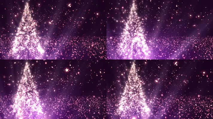 4K圣诞水晶颗粒粒子闪闪发光背景