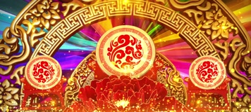 （宽屏）圆环鼓大气舞台歌舞背景循环