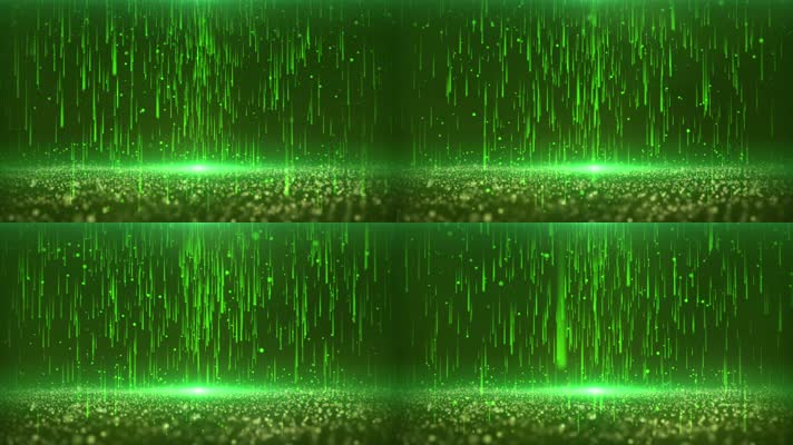 绿色粒子雨背景循环
