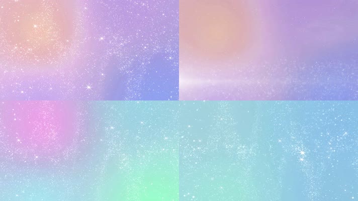 6组4K超清唯美彩色粒子婚礼舞台背景