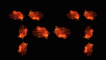 (无需插件)金色粒子文字标题2