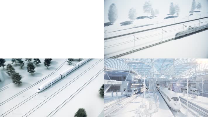 高铁三维动画视频