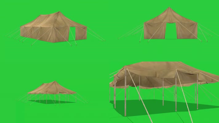 绿幕视频素材帐篷