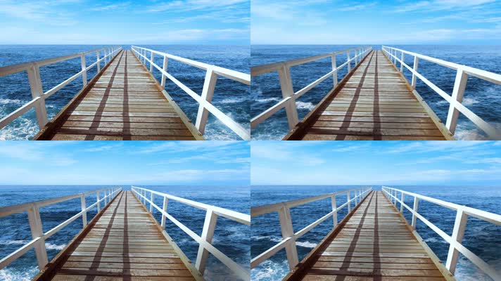  海岸 海边 海浪 海上木桥