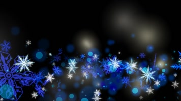 圣诞节蓝色雪花黑色背景
