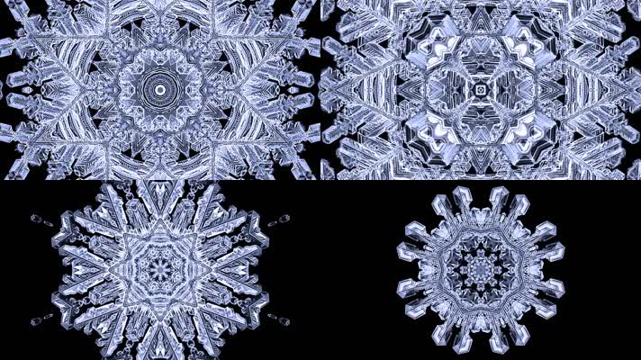 雪花动感节奏万花筒电音