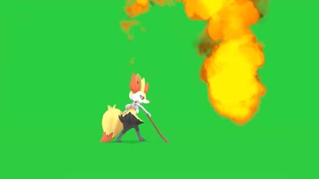 绿幕视频素材口袋妖怪火狐狸