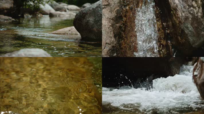 4K唯美大自然流水升格慢镜头