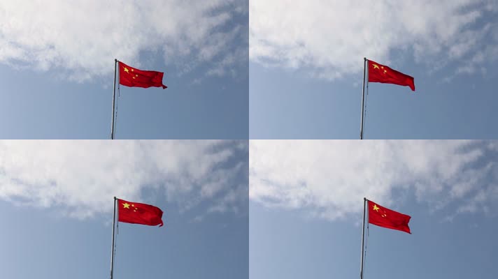 国旗飘扬五星红旗