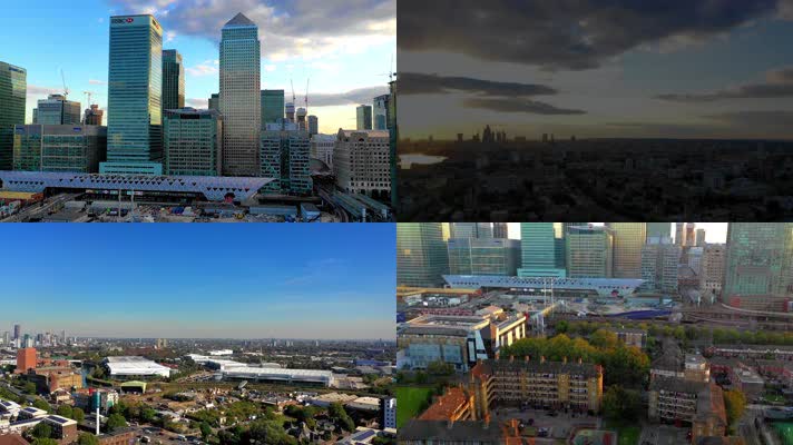 4K伦敦城市风景航拍