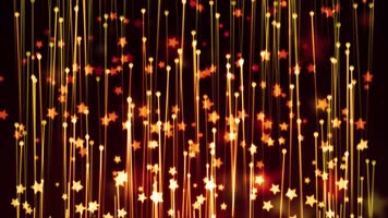 4k浪漫唯美粒子线条上升星光金色舞台背景