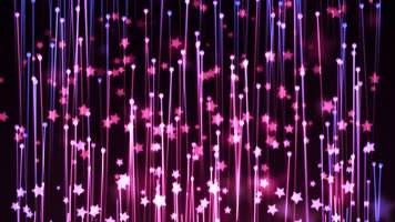 4k浪漫唯美粒子线条上升星光粉色舞台背景