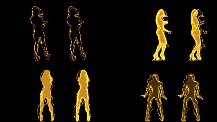 人影性感女人舞蹈背景