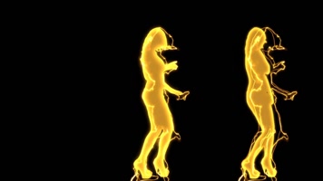 人影性感女人舞蹈背景