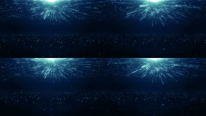 4K发光蓝色粒子光线 