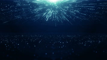 4K发光蓝色粒子光线 