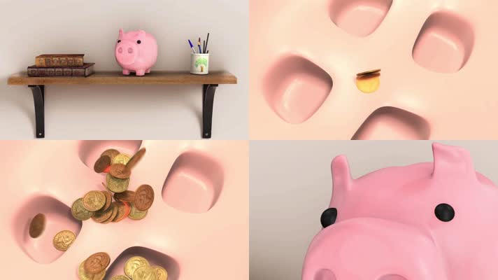 小猪储钱罐3D动画