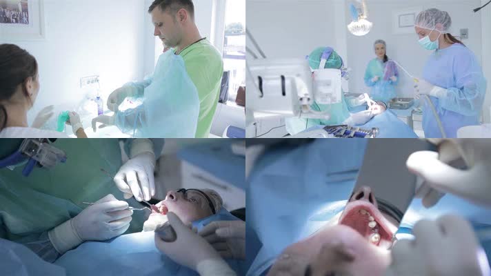 白衣天使医生牙医牙齿手术假牙安装