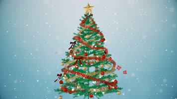 旋转的圣诞树