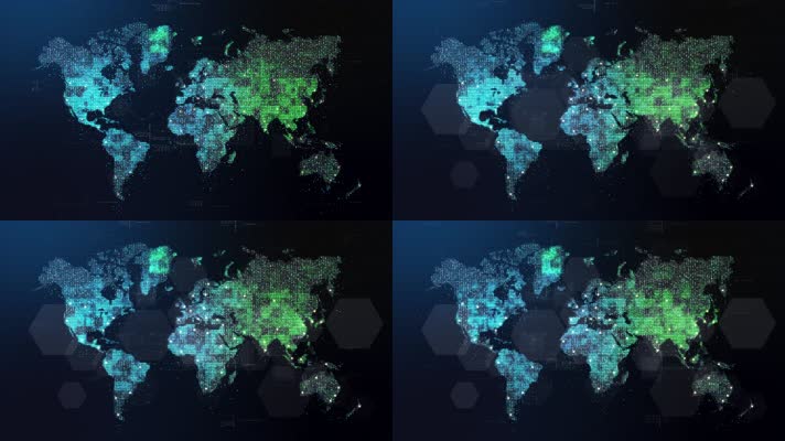 全球宽带互联网通信世界地图