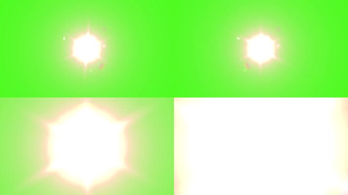 绿幕视频素材太阳强光