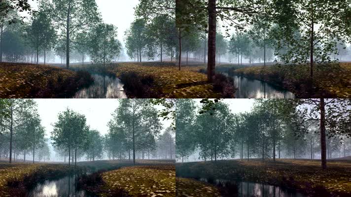 森林河流三维动画