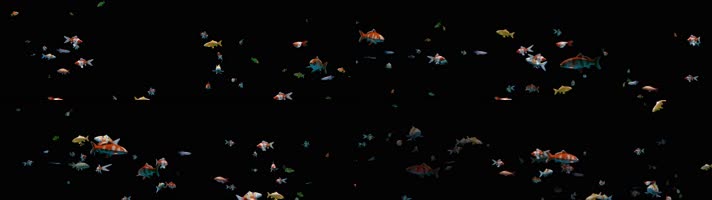 小鱼游动舞台LED背景视频